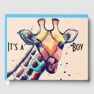 Es ist ein Boy Giraffe Gästebuch