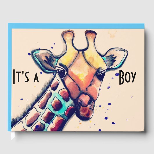 Es ist ein Boy Giraffe Gästebuch (Vorderseite)