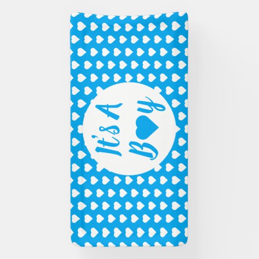 Es ist ein Boy Heart Pattern Banner (Vertikal)