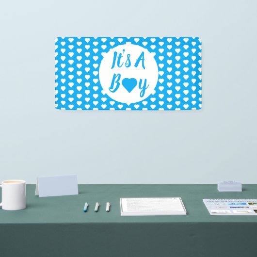Es ist ein Boy Heart Pattern Banner (Messe)