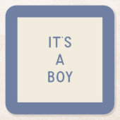 Es ist ein Boy Minimal Paper Untersetzer (Vorderseite)