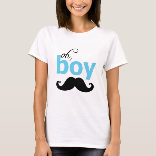 Es ist ein Boy Mustache Baby Shower Maternity T Sh T-Shirt (Vorderseite)