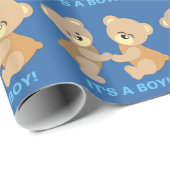 Es ist ein Boy Niedlich Teddy Bears Pattern Geschenkpapier (Rolleneckpunkt)