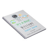 Es ist ein Boy Outer Space Boy Baby Shower Gästebu Notizblock (Rechte Seite)