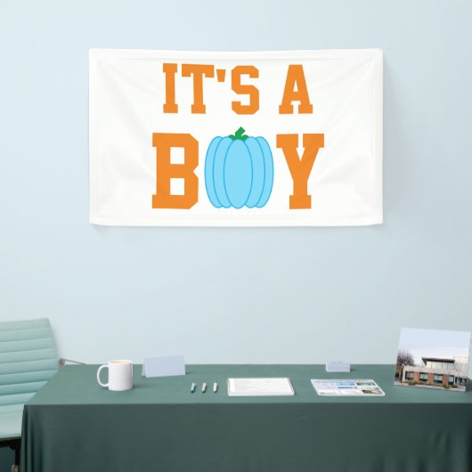 Es ist ein Boy Pumpkin Banner (Messeveranstaltung)