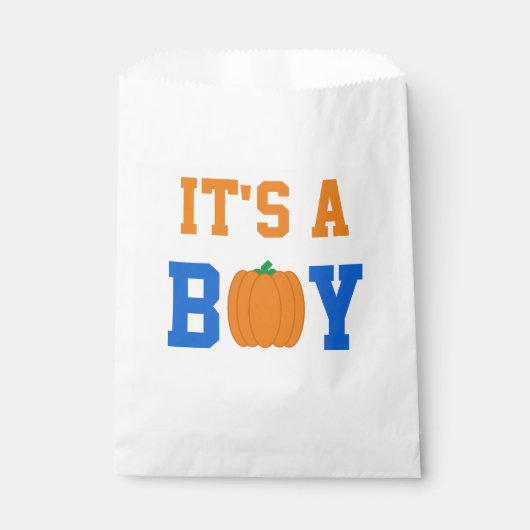 Es ist ein Boy Pumpkin Geschenktütchen (Vorderseite)