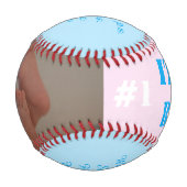 Es ist ein Boy Quad Blue Pink Foto Baseball (Rückseite)