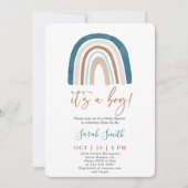 Es ist ein Boy Rainbow Baby Shower Junge Einladung (Vorderseite)