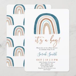 Es ist ein Boy Rainbow Baby Shower Junge Einladung