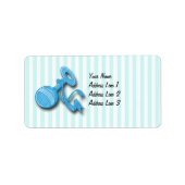 Es ist ein Boy - Rattle Baby Duwer Address Labels Adressaufkleber (Vorne)