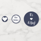 Es ist ein Boy Seersucker individualisierbarer Con Konfetti (Rückseiten)