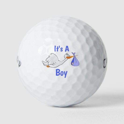 Es ist ein Boy Stork Golf Balls Golfball (Vorderseite)