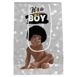Es ist ein Boy Urban 90er Hip Hop Afro Baby Boy Mittlere Geschenktüte