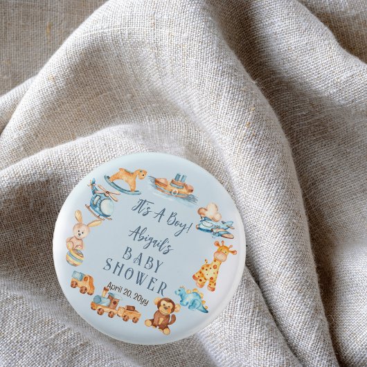 Es ist ein Boy Wooden | Babydusche aus gefülltem S Button