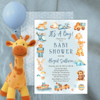 Es ist ein Boy Wooden | Babydusche aus gefülltem S