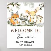 Es ist ein Boy Woodland Tiere Willkommen Poster (Vorne)