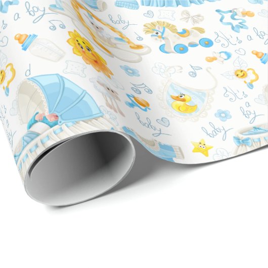 Es ist ein Boy Wrapping Paper Geschenkpapier (Rolleneckpunkt)