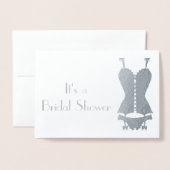 Es ist ein Brautparty Silber Folienkarte (Vorderseite mit Umschlag)