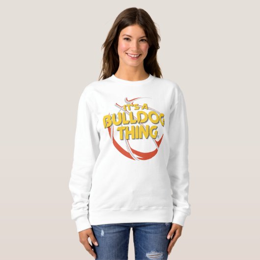 Es ist ein Bulldog-Thing-Basketball-Pullover Sweatshirt (Vorne ganz)