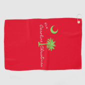 Es ist ein Carolina Weihnachten Südkarolina Urlaub Golfhandtuch (Horizontal)