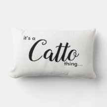 Es ist ein Catto Ding...... Lumbar Pillow