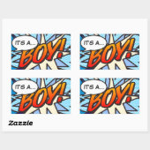 Es ist ein Comic für Junge Geschlechterkenntnisse, Rechteckiger Aufkleber (Blatt)