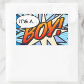 Es ist ein Comic für Junge Geschlechterkenntnisse, Rechteckiger Aufkleber (Tasche)