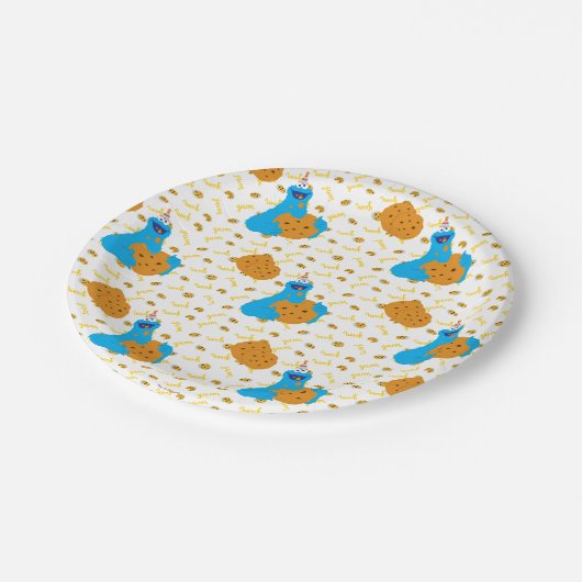 Es ist ein Cookie-Party-Muster Pappteller (Schrägansicht)