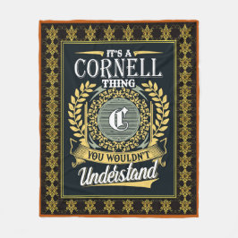 Es ist ein Cornell, das man nicht verstehen konnte Fleecedecke