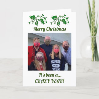 Es ist ein CRAZY-JAHR von der Gang mit Foto Karte