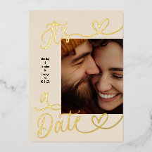 Es ist ein Datum Elegante Hochzeit 4 Foto-Collage 