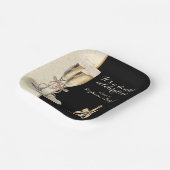 Es ist ein Doppel-Feier Gold Champagner Party Pappteller (Gewinkelt)