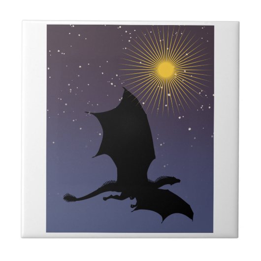 Es ist ein Drache, es ist nicht Ihre Fantasie Fliese (Vorderseite)