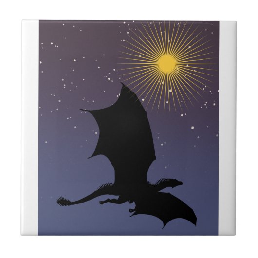 Es ist ein Drache, es ist nicht Ihre Fantasie Fliese (Vorderseite)