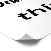 Es ist ein Drum Corp Ding! Poster (Ecke)