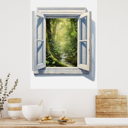 Es ist ein Dschungel da draußen! Poster (Küche)