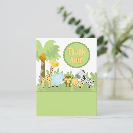 Es ist ein Dschungel dankt Ihnen Dankeskarte (Stehend Vorderseite)