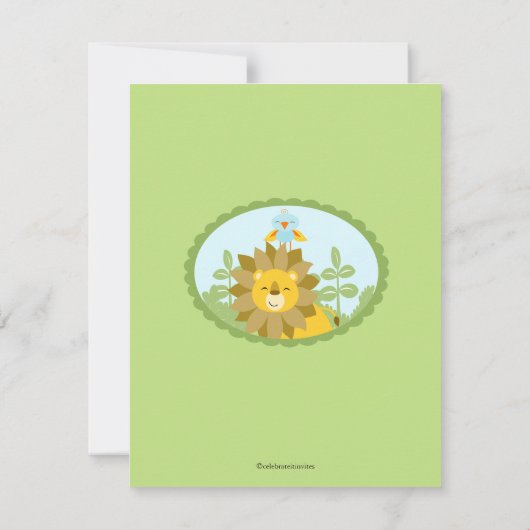 Es ist ein Dschungel dankt Ihnen Dankeskarte (Rückseite)