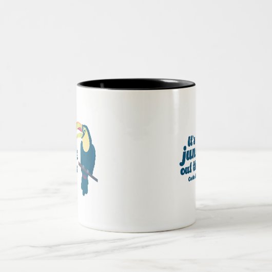 Es ist ein Dschungel dort draussen Toucan Costa Zweifarbige Tasse (Mittel)