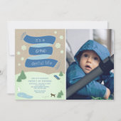 Es ist ein einfühlsames Leben Winter Foto 1. Gebur Einladung (Vorderseite)