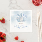 Es ist ein Elefantenjunge, der blau duscht Serviette (Beispiel)