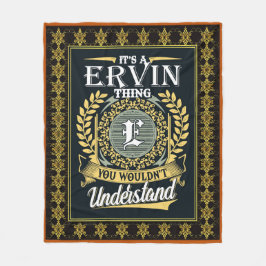 Es ist ein Ervin, das man nicht verstehen konnte Fleecedecke