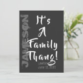 Es ist ein Familienwahn! Wiedersehen-Einladung Einladung (Stehend Vorderseite)