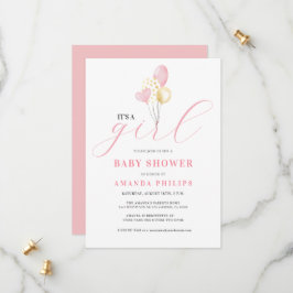 Es ist ein farbenfroher Mädchenballon Save The Date