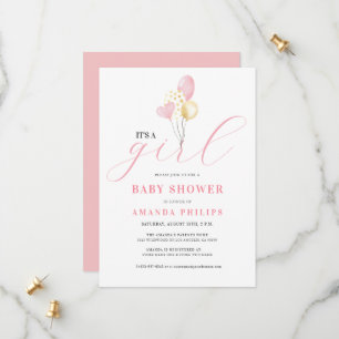 Es ist ein farbenfroher Mädchenballon Save The Date