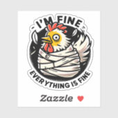 Es ist ein feines, lustiges Huhn Aufkleber (Blatt)