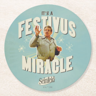 Es ist ein Festivus-Wunder Runder Pappuntersetzer