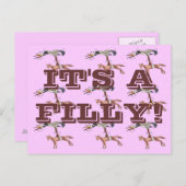 ES IST EIN FILLY! POSTKARTE (Vorne/Hinten)