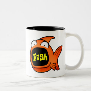 Es ist ein Fisch Zweifarbige Tasse