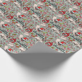 Es ist ein fröhliches Mops-Weihnachtsmuster Geschenkpapier (Ecke)